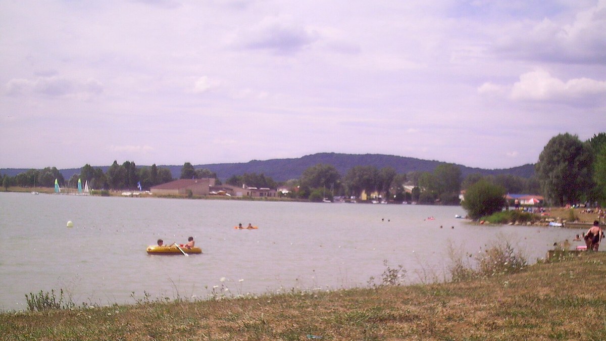 Paddle et kayak sur le lac de Madine en Lorraine avec rive boisée
